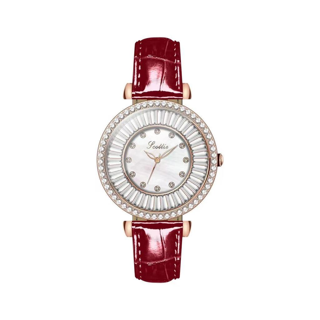 Uhr Damen Zigeuner-Kuhauge Ultra-dünne Uhr Echtes Leder Nische Leichter Luxus Wasserdichte Damen-Uhr