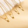 European & American Titanium Steel Letter Necklace for Women - High-End Luxury Clavicle Chain, Colorfast Stainless Steel Jewelry