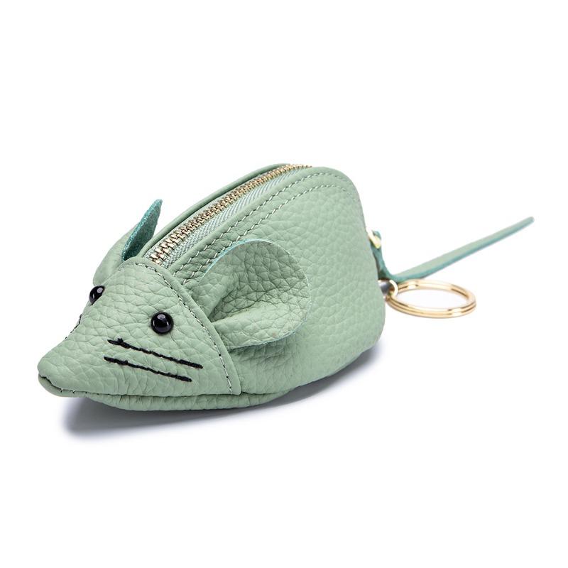 Cartoon change bag female cute mini soft cowhide women's change bag creative