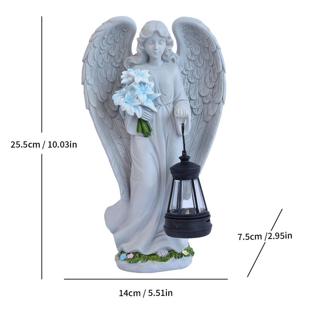 Solar Elf Garden Light: Outdoor Resin Ornament for Villas