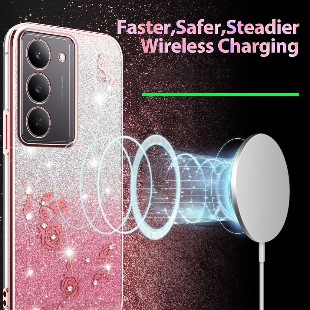 KADEM For Realme V60 Pro 5G/14x (India) 5G Case Flower TPU Flexible Gradient Phone Cover