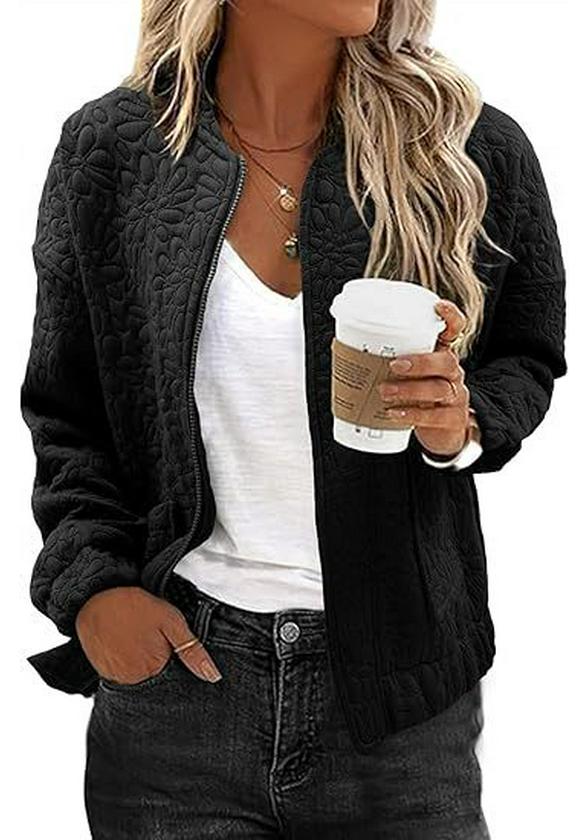 Autumn/Winter 2025 Jacquard Long Sleeve Zipper Cardigan