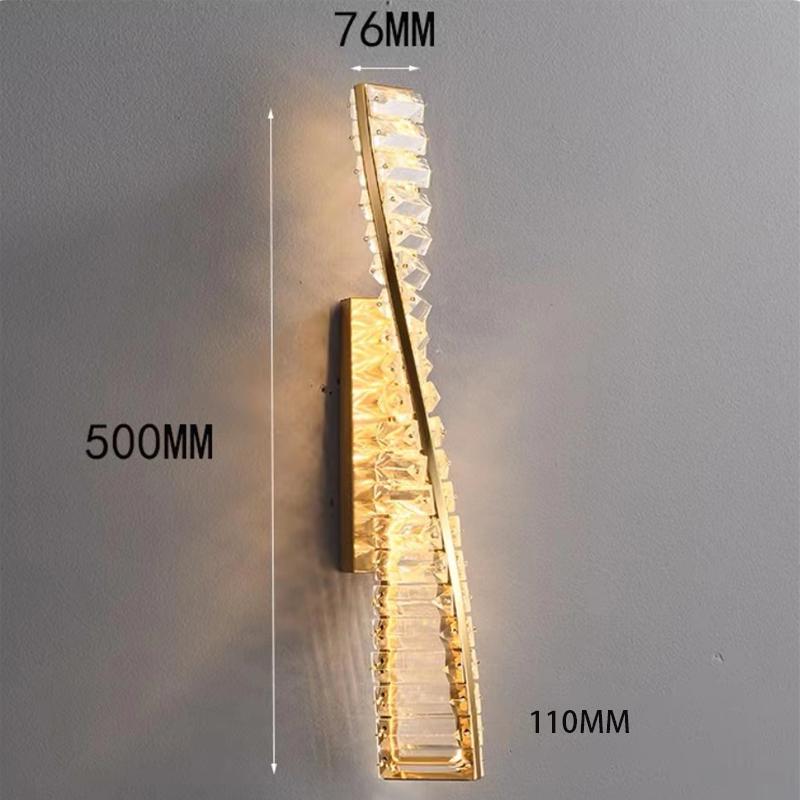 

Итальянский светодиодный светильник класса люкс хрустальный настенный светильник для дома гостиная фон настенное украшение спальня прикроватная лампа декоративная лампа Warm White (2700-3500K)