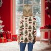 Women's O-Neck 3/4 Sleeve Christmas Print Top