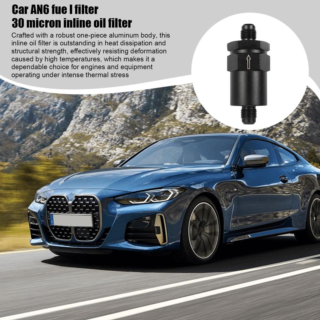 Oil Filters 30 Micron Aluminum Alloy Inline High Performance Oil Filter For Road Trip Auto Repair Automotive System Engine