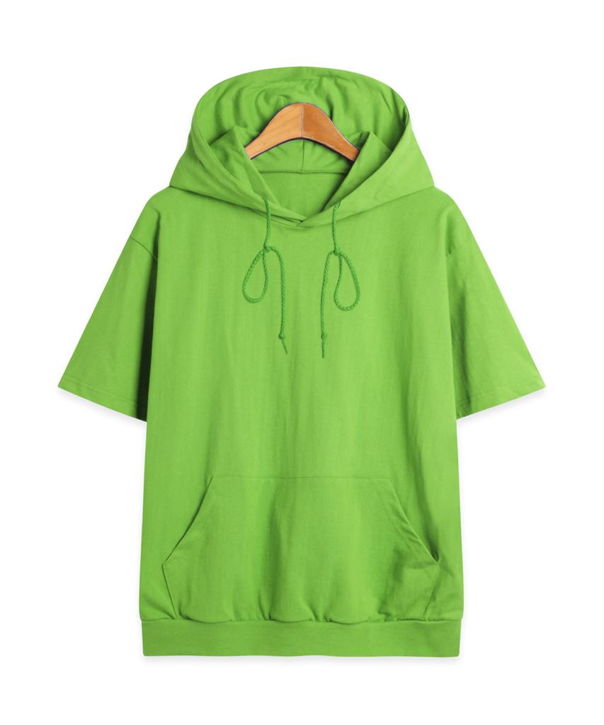 Basic Standard 20-Count Hooded Short-Sleeve T-Shirt Light Green
