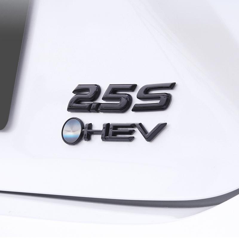 BBco3 Car 3D Metal HEV Logo Trunk Emblem Badge Decals Sticker For Toyota Camry 9th 2024 Highlander Granvia Sienna Avalon Accessories
