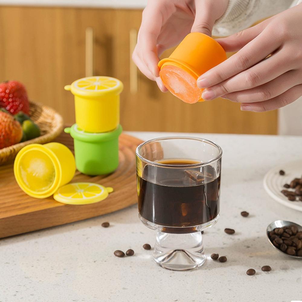 6pcs With Lid Ice Cube Mould Ice Cube Maker Convenient Cylindrical Ice Maker Home