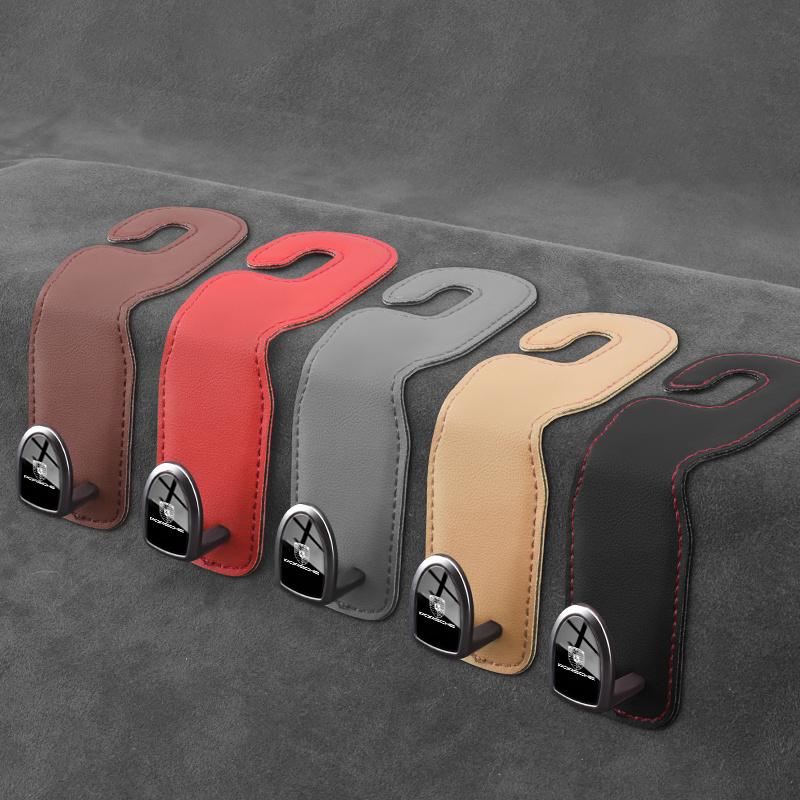 Hooks for Bag Car Seat Headrest Organizer Holder For Porsche 911 Cayenne 918 Pajun 917 718 Panamera Macan Auto Storage Accessory