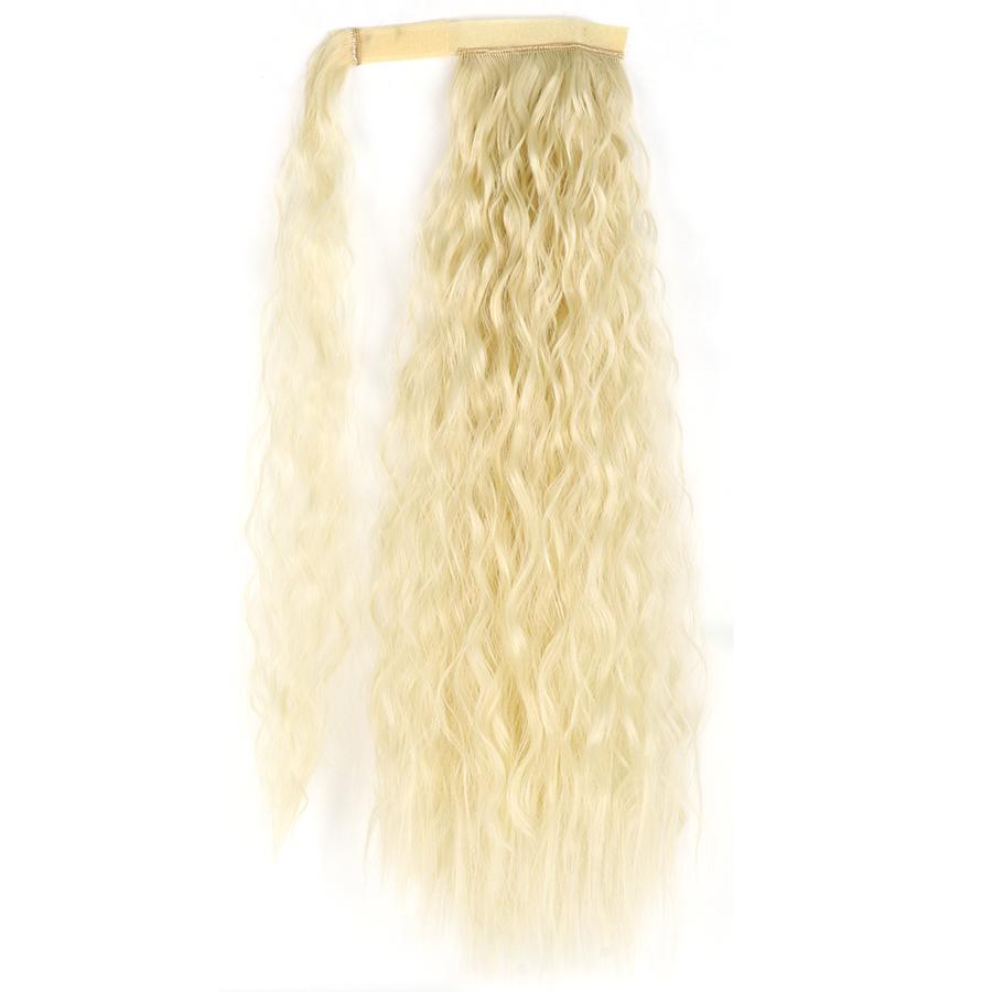 MISS WIG Lifelike Corn Wave Ponytail Wrapped Elevated Natural Extension Hairpin Bundle Hair Ponytail Natural Hair Extension