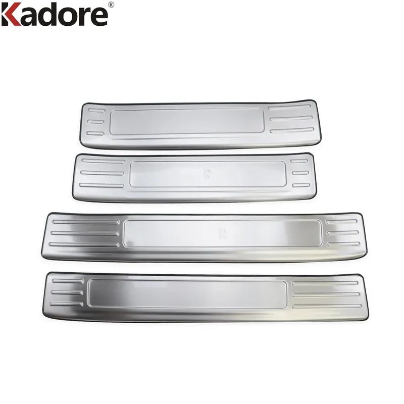 For Toyota Highlander XU70 Kluger Hybrid -2024 Steel Car Door Sill Scuff Plate Cover Trim Welcome Pedal Guard Accessories