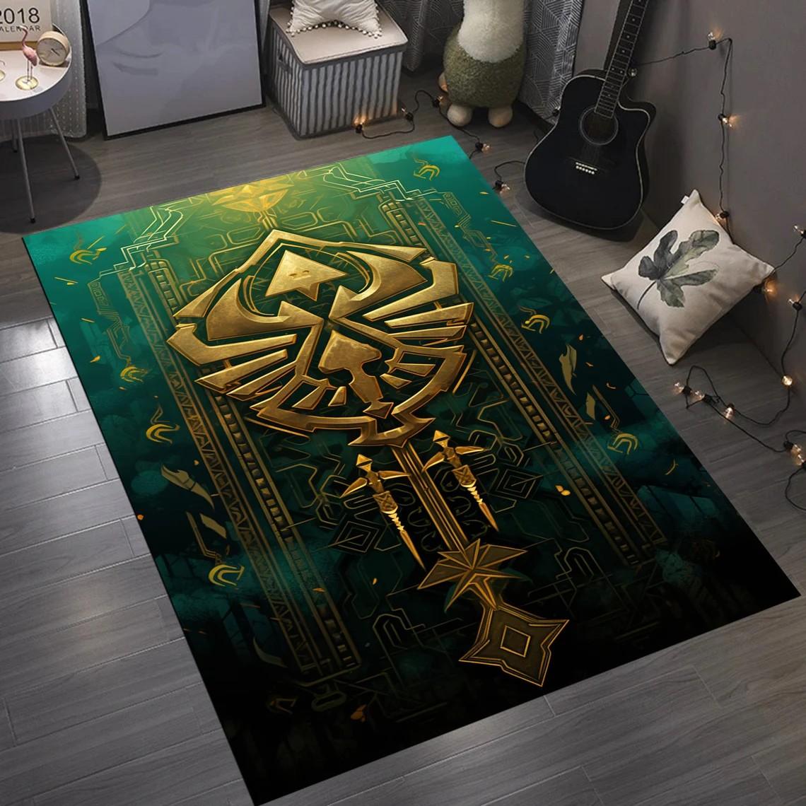 

Zelda Legend Rug Print Carpet for Living Room Decor Kid s Room Playmat Bedside Rug Balcony Leisure Sofa Rug Gift 120*160cm