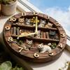 11.81 Inch Retro Cat-themed Wall Clock Cat Theme Wooden Wooden Cat Wall Clock Decoration For Home Living Room Bedroom