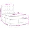 Box Spring Bed with Mattress & LED Light Light Grey 120 x 190 cm Velvet