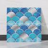 Black Gold Geometric Marble Pattern Self-Adhesive Wallpaper Tile Sticker for Bathroom Living Room Luxury Decor