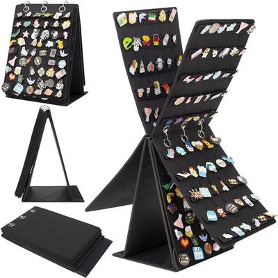 Filz-Emaille-Pin-Organizer Abzeichen-Displayständer 5 Seiten Vlies-Loseblatt-Album Schreibtischdekoration