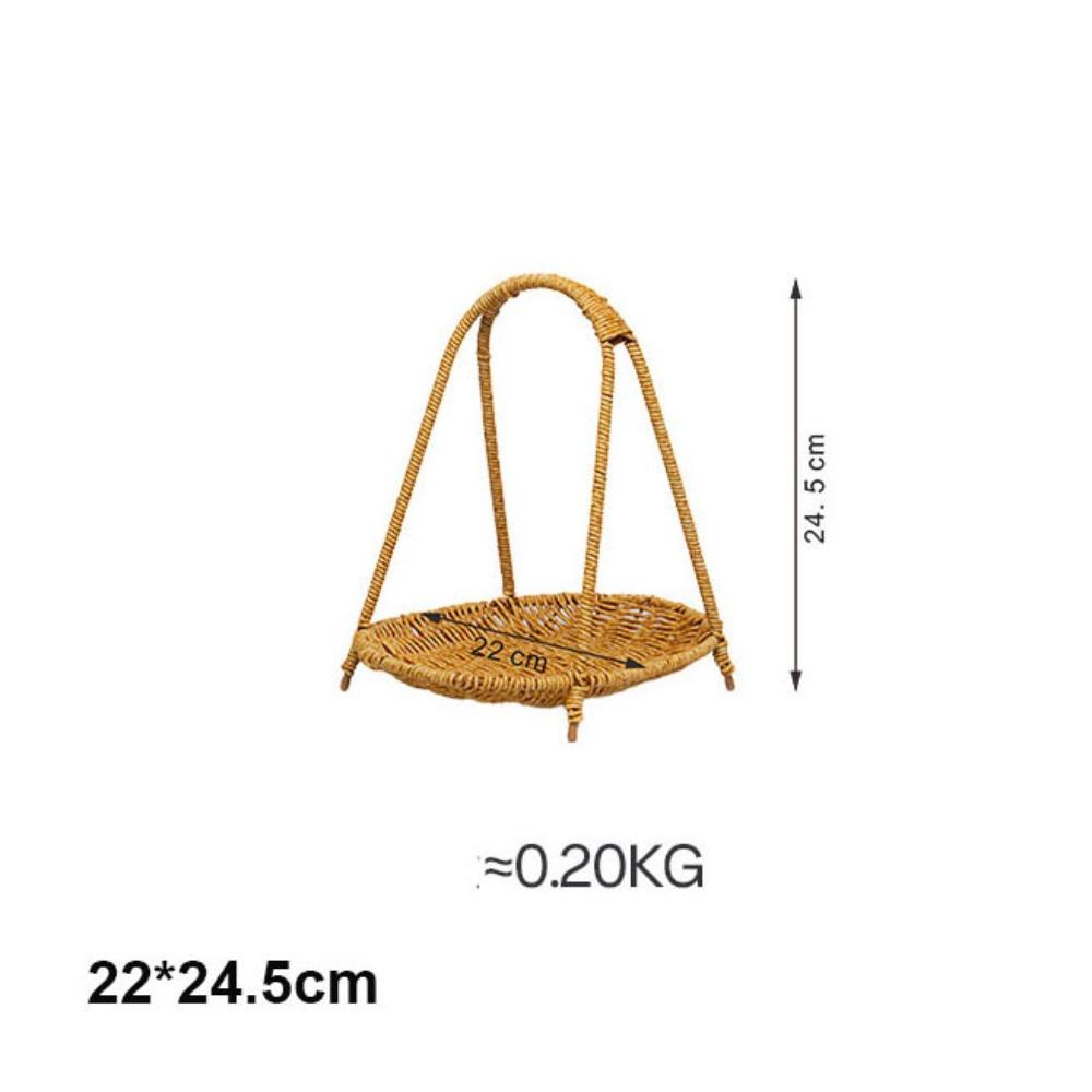 New Multifunctional Handwoven Bread Basket Breathable 5 Styles Fruit Tray Storage Basket Wedding Cabinet