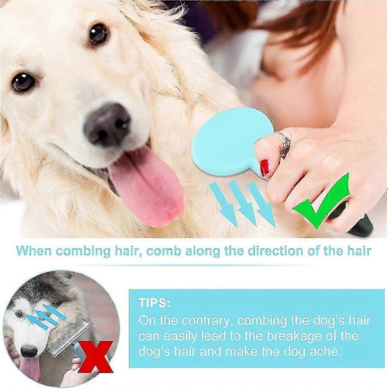 LINJOU Brush for Dogs and Cats Grooming Comb for Dogs and Cats with Long and Short Bristles-