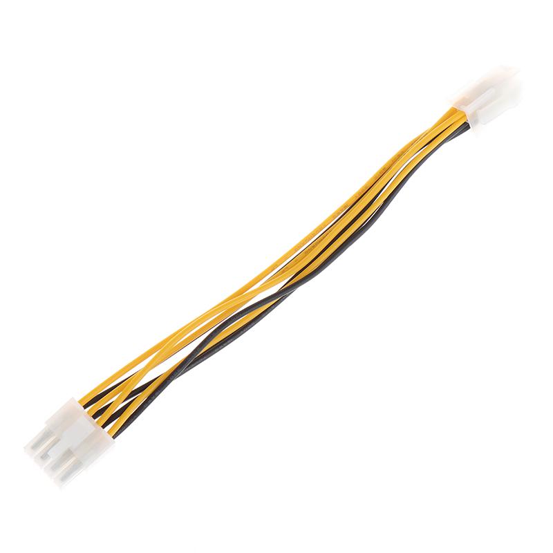 1 stk 4 pins hann-til-8-pins hunn-ledningsforlengelse til CPU-strømomformerkabel