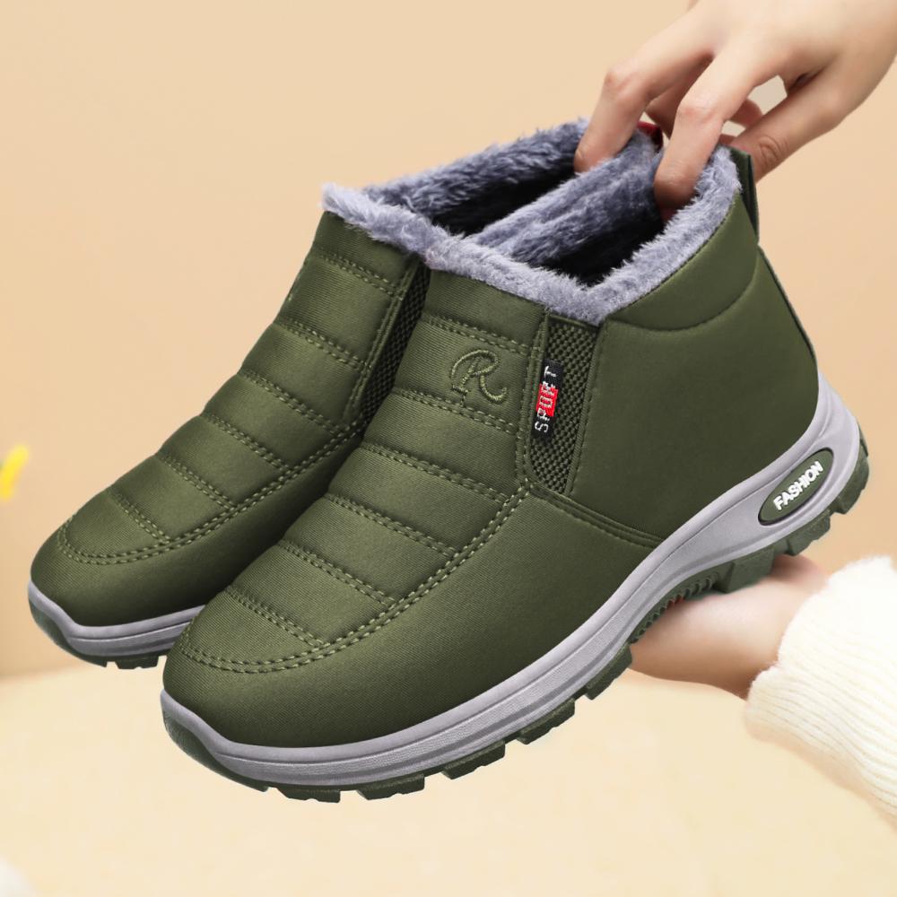Fashion Women Snow Boots Leisure Round Toe Couples Sneakers Winter Warm Ankle Boots Women Thickened Fluff Lined Cotton Shoes for Women