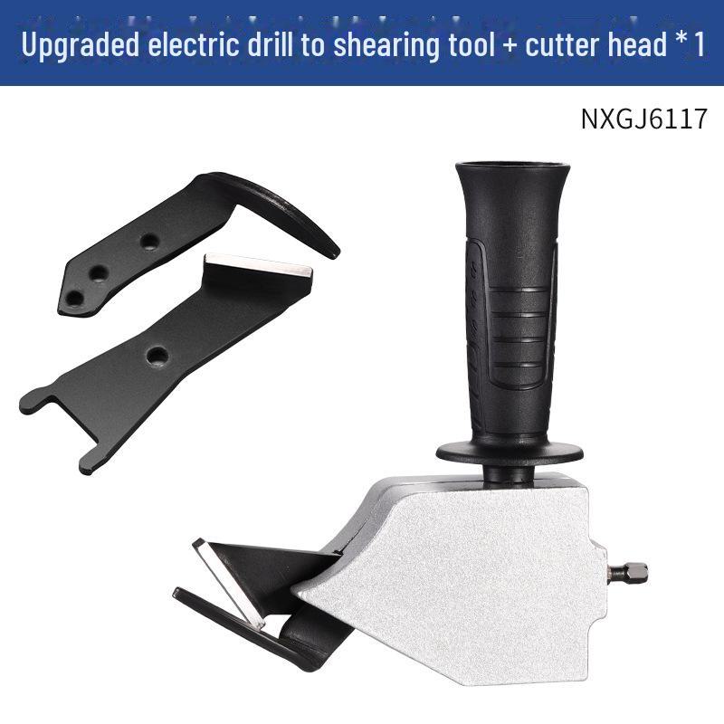 

Електричні ножиці по листовому металу, Універсальні насадки для різання заліза для дриля