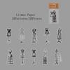 10 Pieces/bag Retro Litmus Paper Sticker Kit for DIY Scrapbook Art Collage Book Creative Sticker LXY