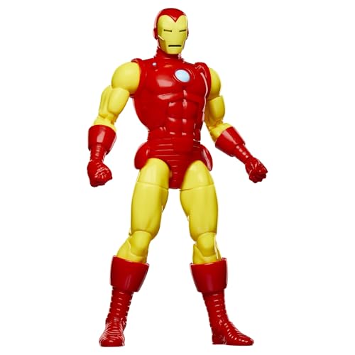 Hasbro Marvel Legends Series Iron Man, Avengers Retro Marvel Comics Secret Wars Collectible 6-Inch Action Figure with Shield (G0780) Authentic