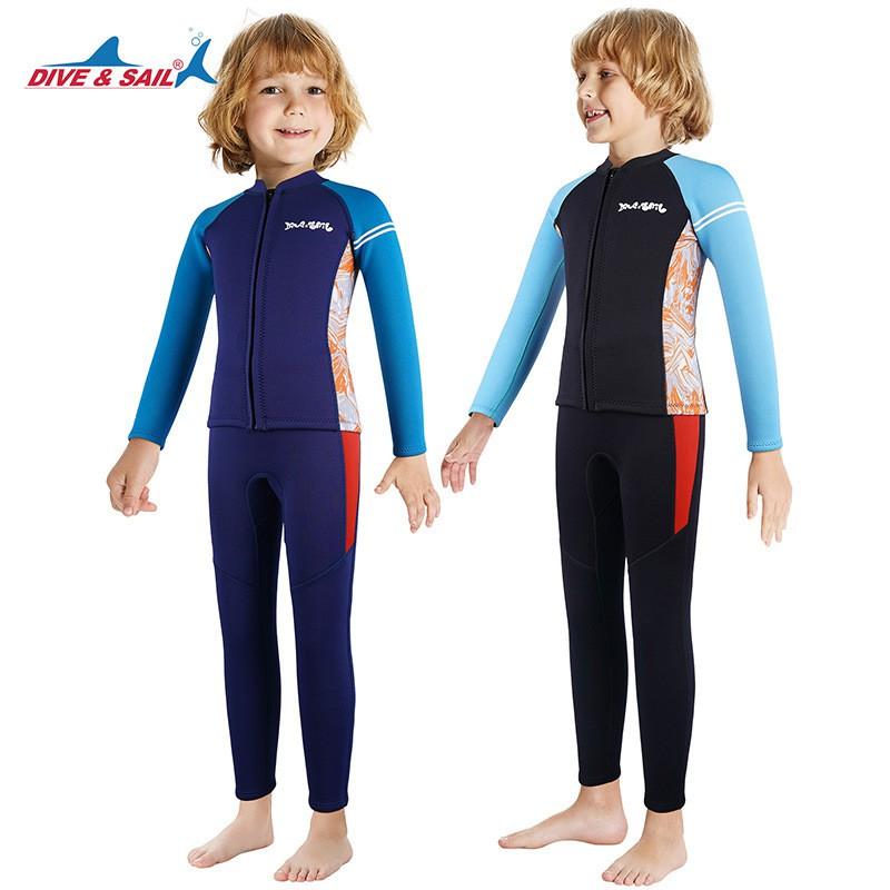2.5MM Children's Diving Suit Split Long-sleeved Warm Swimsuit Boys 'cold-proof Snorkeling Surfing