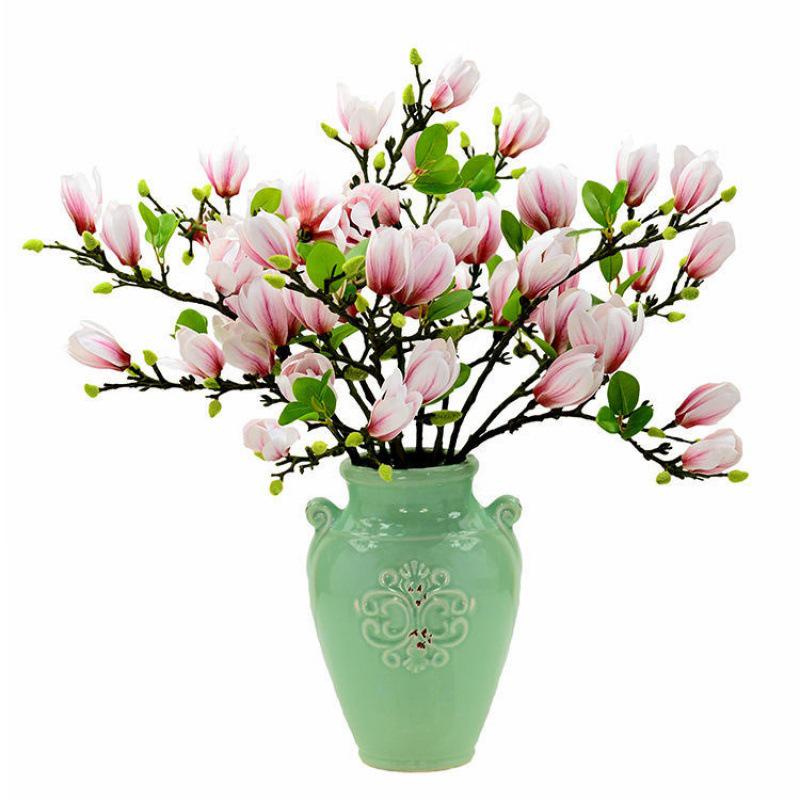 3D Magnolia Artificial Flower - Chinese Style Home Decor for Living Room and Dining Table
