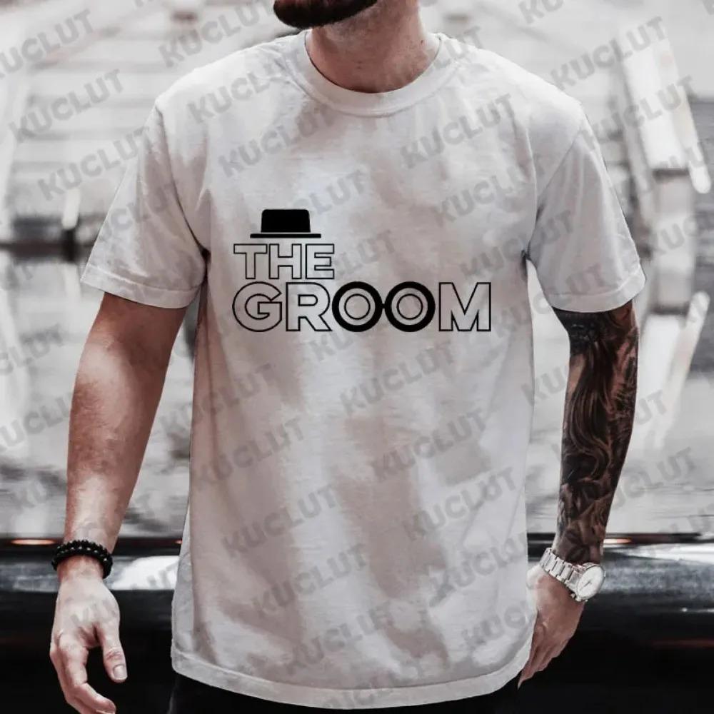 Team Groom Squad Best Man T Shirt Groomsman Tees Male Single Farewell Bachelor Evg Party Blouses Friends Engagement Wedding Tops