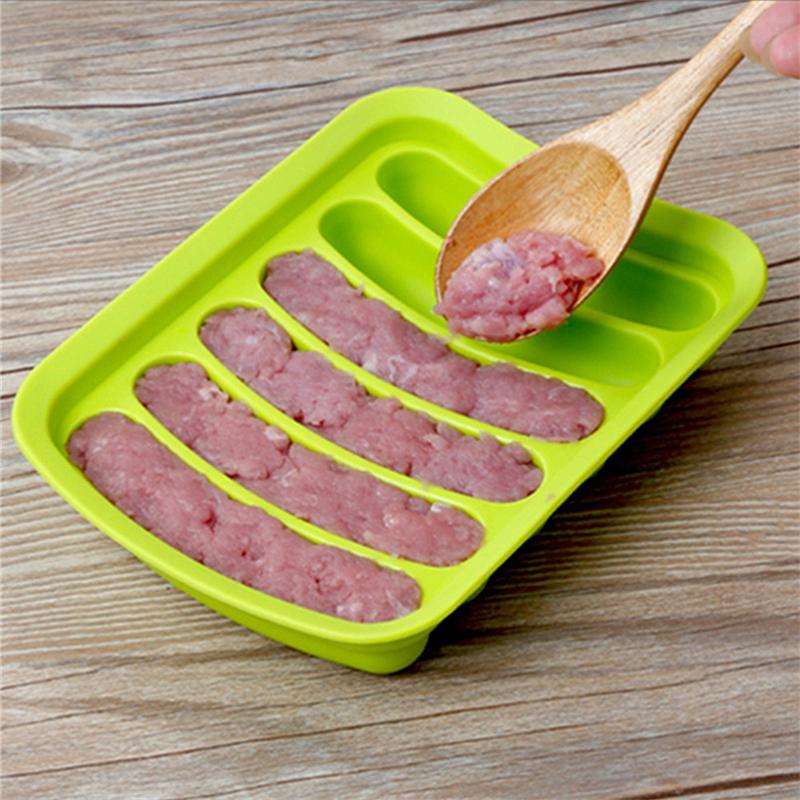 Sausage MakerSausage Silicone Mold DIY Hot Dog Handmade Ham Sausage 6 In 1 Making and Refrigerated Hot Dog (holiday Best Gift)