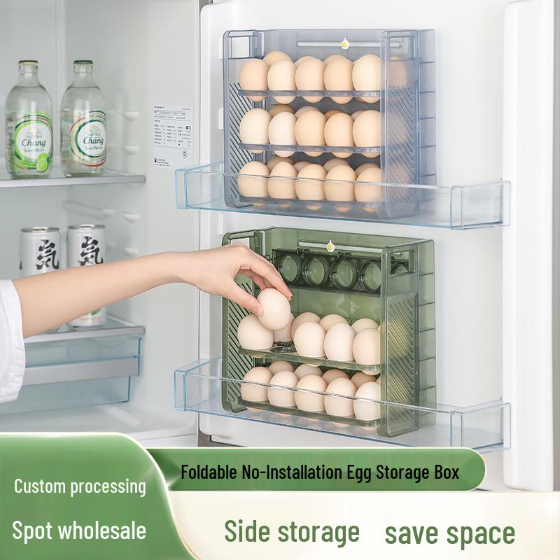 Multi-Layer Egg Storage Box - Fresh-Keeping, Anti-Fall, Food Grade, Handheld with Timer