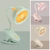 Mini Clip-on Desk Fan with Flexible Neck 360 Degree Adjustable USB Rechargeable Summer