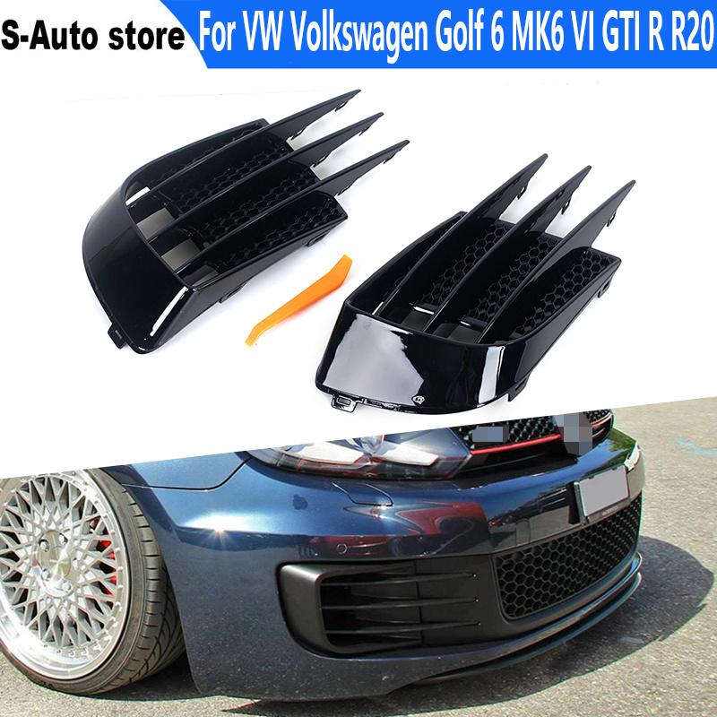 Dla VW Volkswagen Golf 6 MK6 VI GTI R R20 ABS lampy przeciwmgielne odcień przednie światło przeciwmgielne samochodu okapy brwi oko wiatr osłona noża tapicerka