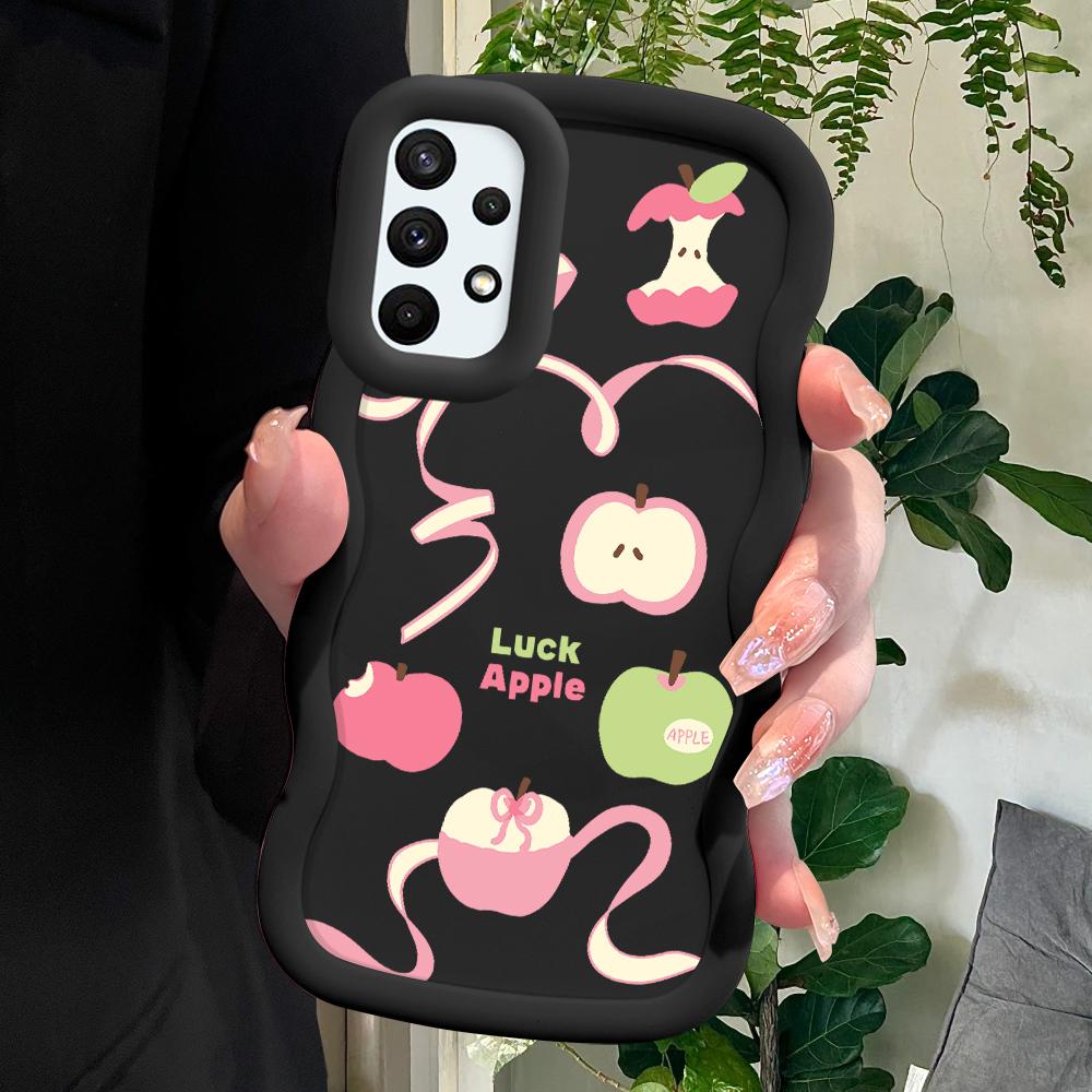 

Окрашенный узор Big Wave Edge Мягкий силиконовый материал Macaron чехол для телефона противоударный защитный резиновый чехол для Samsung Xiaomi Poco Redmi Redmi 14C 5G чёрный