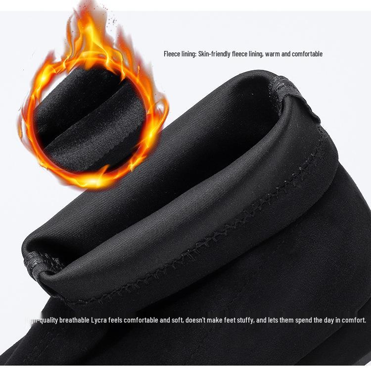 Autumn/Winter 2025 Women's Fur Velvet Stretch Chunky Heel Short Sock Boots