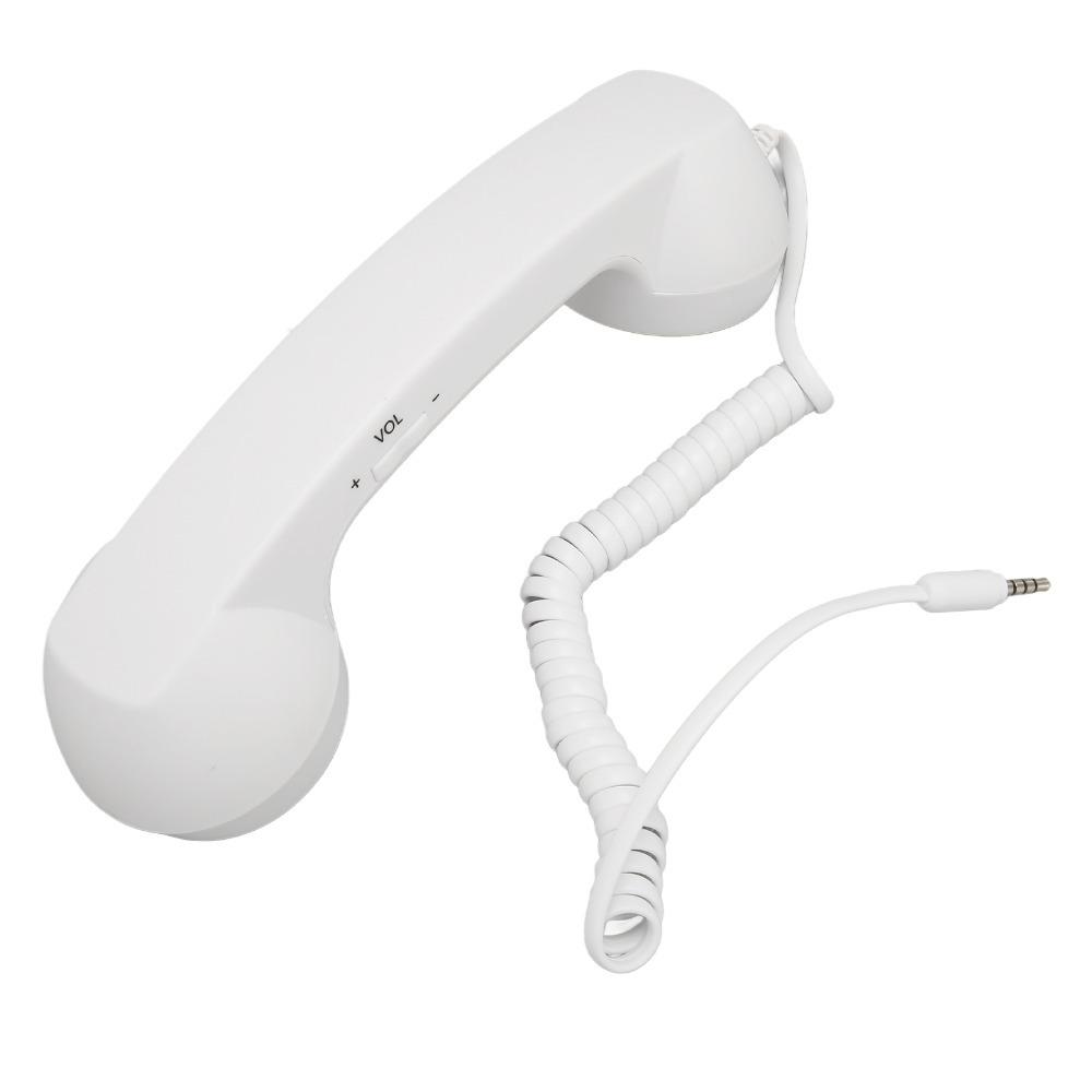 Wired Connection 3.5mm Plug Handset Adjustable Tone Radiation Proof Handset Telephone Conversation