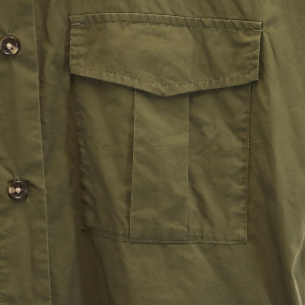 Nano Universe Short Sleeve Shirt Dress F Khaki Women Used