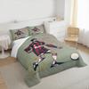 Duvet Cover Set AC Milan Retro Motta Jersey Red Black Striped Captain Armband Football Player Vintage Poster Art Print for Men Fan Gift