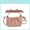 Bow Sweet Decoration Pleated Design Women Mini Leisure Shoulder Crossbody Bag