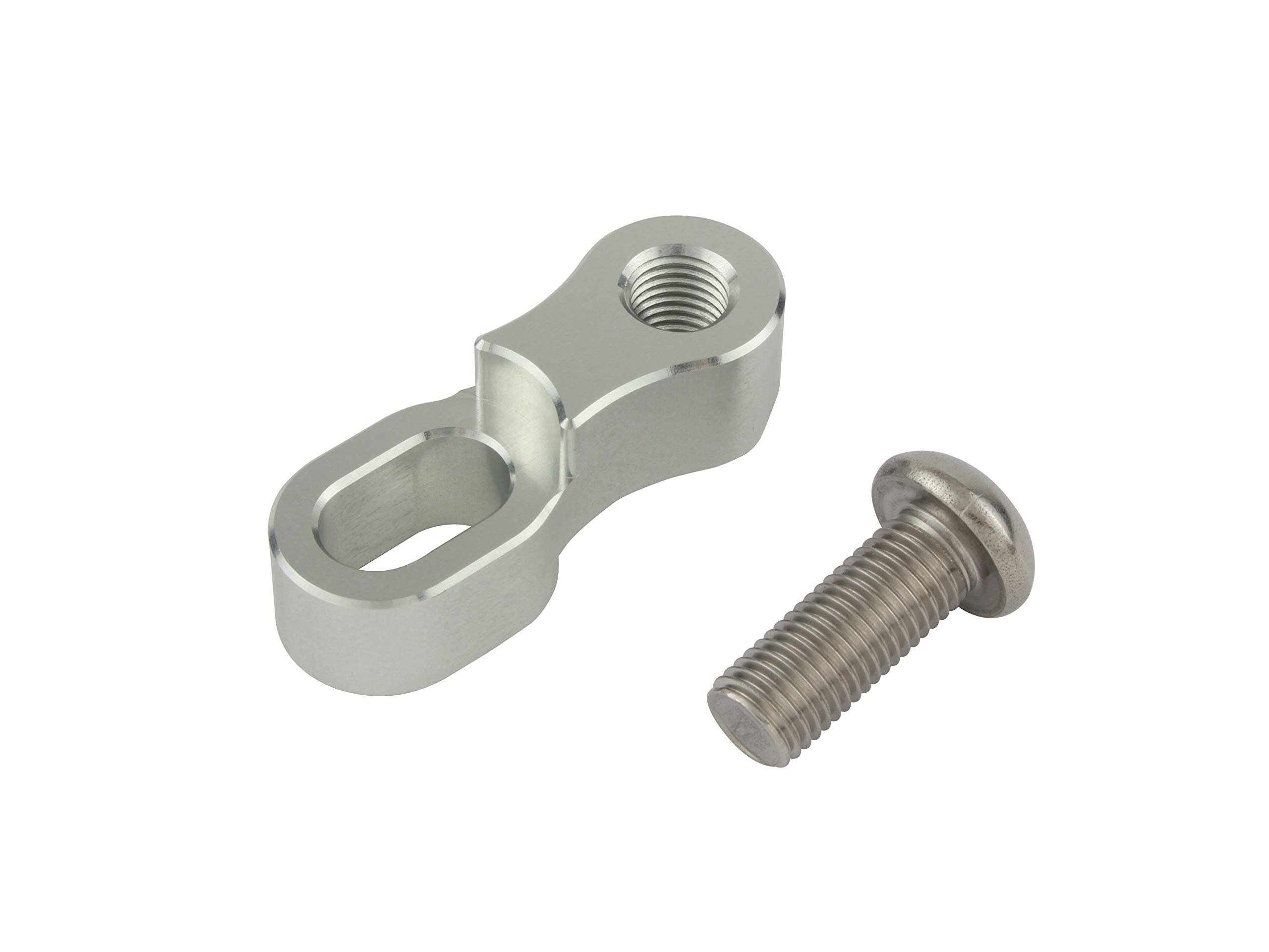 POSH 000720-03 Motorcycle Goods Offset Mirror Adapter M10 Positive Screw Silver серебряный