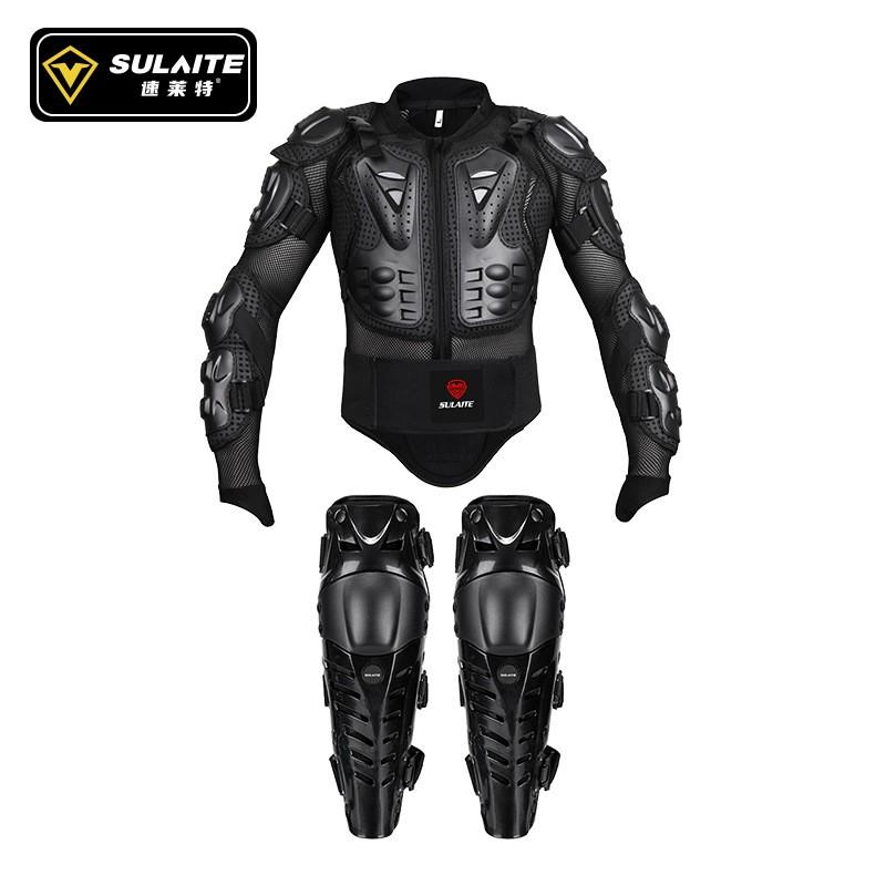 Giacca Corazza da Moto Set Ginocchiere Off-Road ATV Dirt Bike Protezione per Pendolarismo Urbano