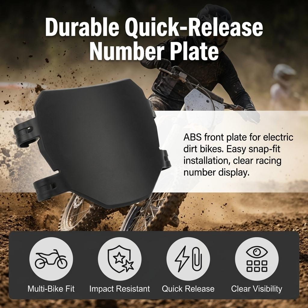 Universal Front Number Plate License Registration Plate For Surron S X Talaria Sting MX3 MX4 Dirt Bike Motocross Electric E-Bike