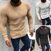 New Style Knitted Sweater for Young Men, Fashionable Solid Color Round-neck Long-sleeved Simple Sweater In Autumn and Winter