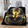 D Egyptian Mythology Pharaoh Hieroglyphics Soft Plush Throw Blanket Flannel Blanket for Living Room Bedroom Sofa Picnic