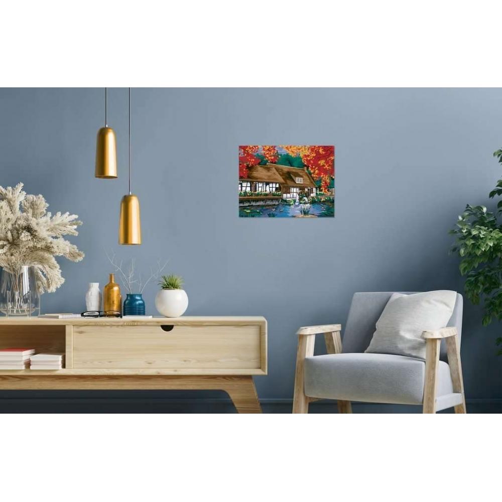 Ravensburger CreArt Blautopf Watermill 23546 9 (Coloring Book Paint by Numbers Oil Painting Art Painting)