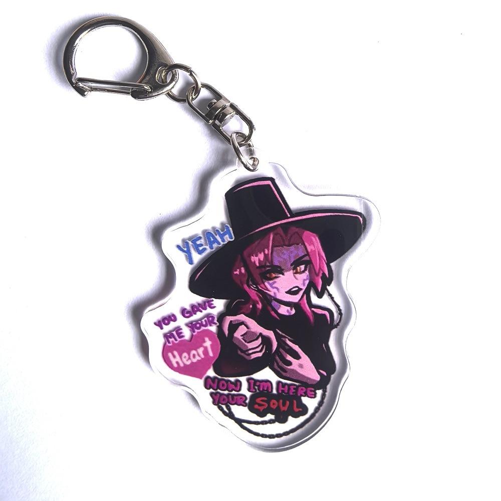 Demon Hunter Girl Group Animation Peripheral Girl Group Acrylic Keychain Two Dimensional Element Pendant School Bag Student Gift