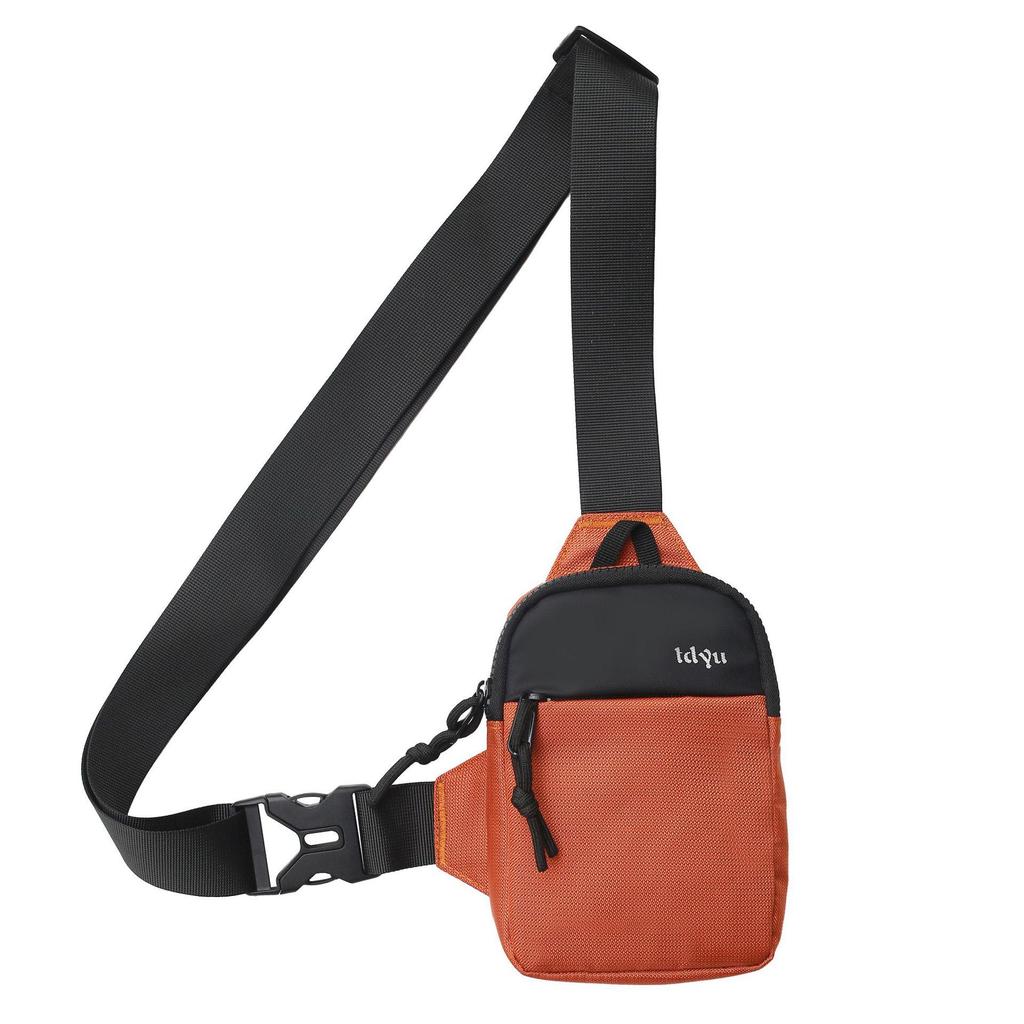 Men's Nylon Color Block Motorcycle Crossbody Bag - Trendy Japanese & Korean Casual Sports Style