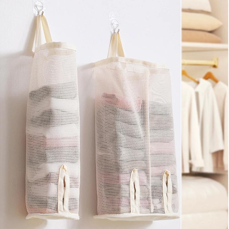 Velký závěsný úložný vak na ponožky, spodní prádlo, šortky, organizér se síťovanými kapsami, nástěnný, úložné řešení do ložnice