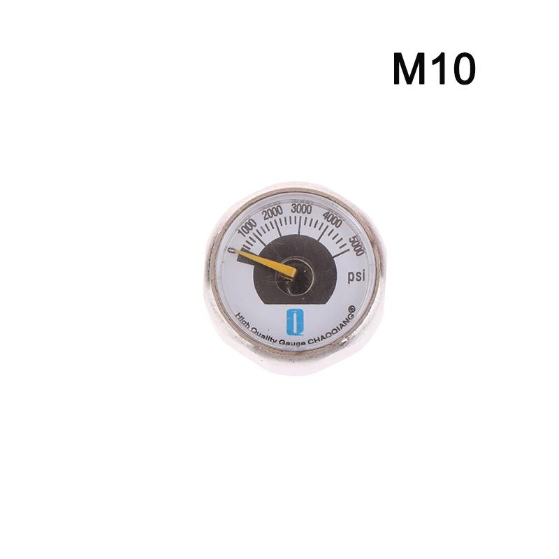 Air Mini Micro Pressure Gauge Manometer | Thread M10 M8 | 5Mpa 10Mpa 20Mpa 30Mpa 35Mpa 40Mpa 300Bar 3500Psi 5000Psi 6000Psi